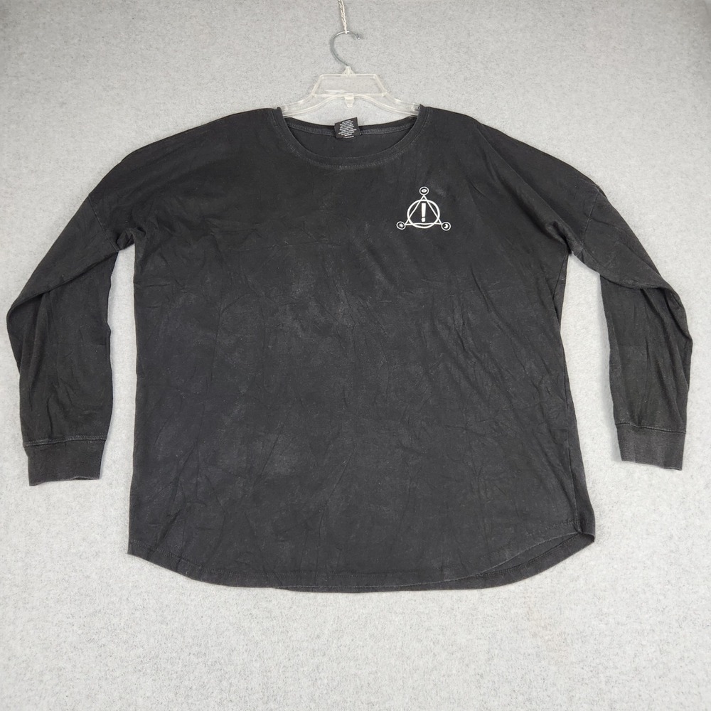 Panic! At The Disco Band T-Shirt Womens Large Black Long Sleeve Graphic Relaxed